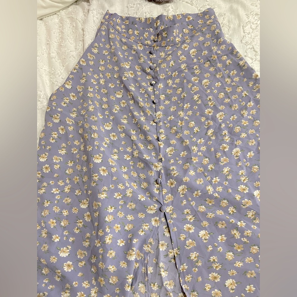 Shein Purple Floral Skirt